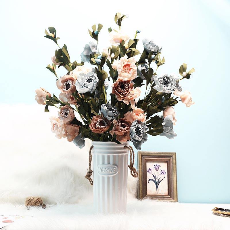 Bouquets Artificial Flowers Home Decor Gift Environmental Protection Fake Flowers Rose Combo - CHALIER