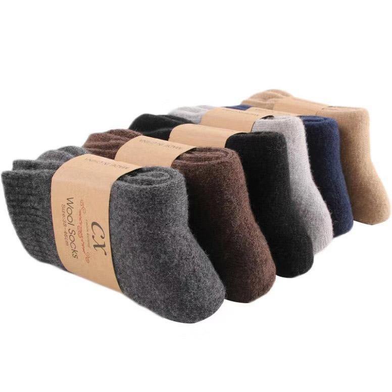 Mens Winter Crew Wool Warm Thickened Socks 6 Pairs - CHALIER
