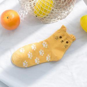 Womens Cat Ear Cozy Soft  Socks Gifts 5 Pairs - CHALIER