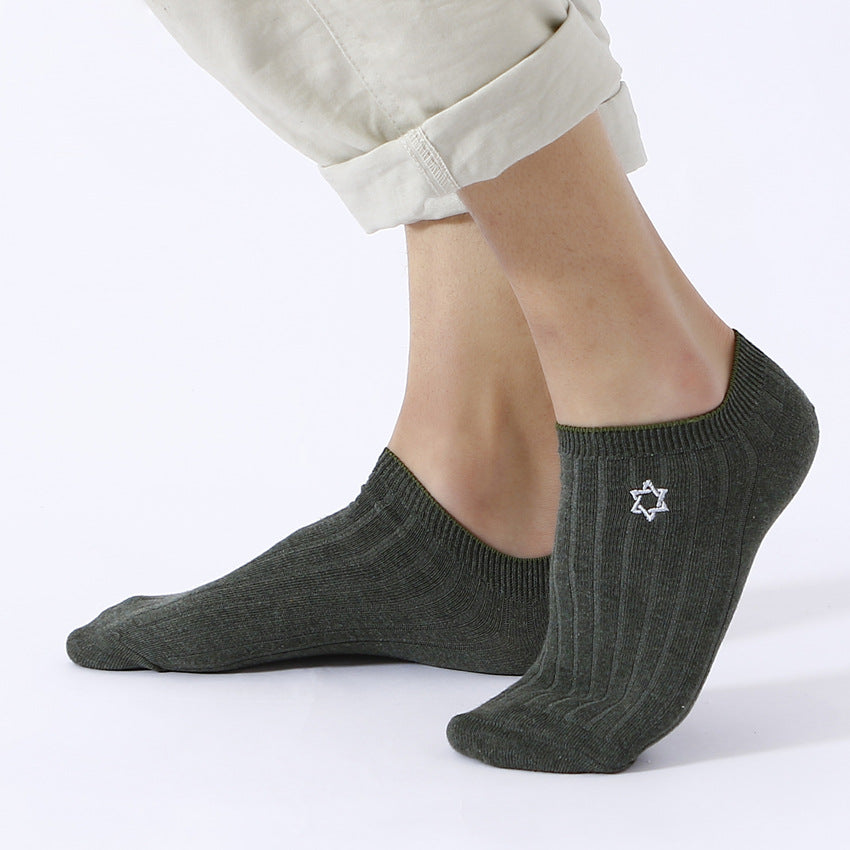 Men's Cotton Ankle Socks 5 Pack