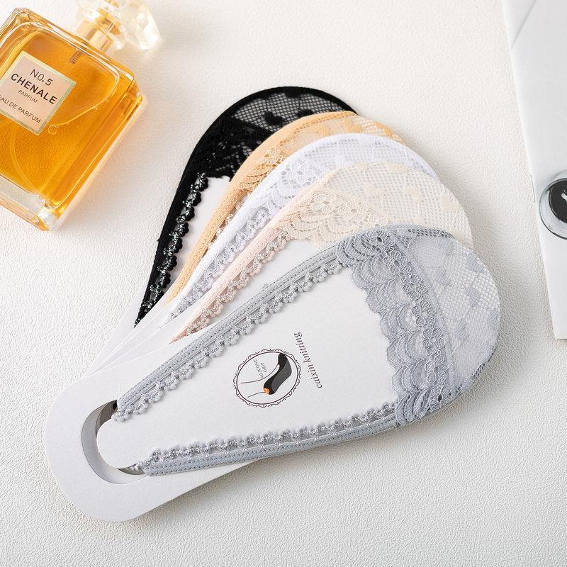 Womens Ultra Low Cut Socks Non-Slip Liner Socks Invisible Flats Socks - CHALIER