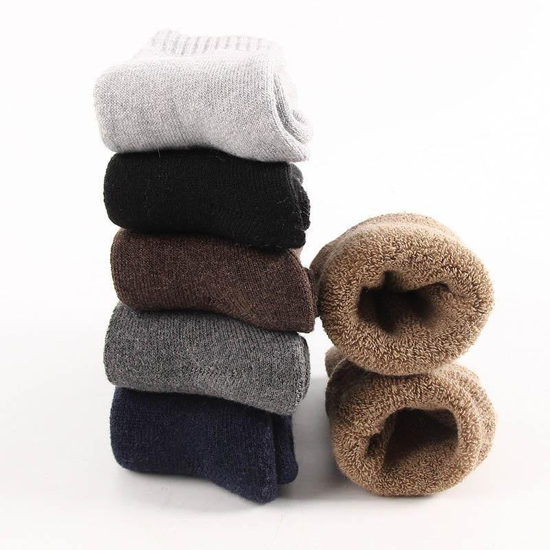 Mens Winter Crew Wool Warm Thickened Socks 6 Pairs - CHALIER