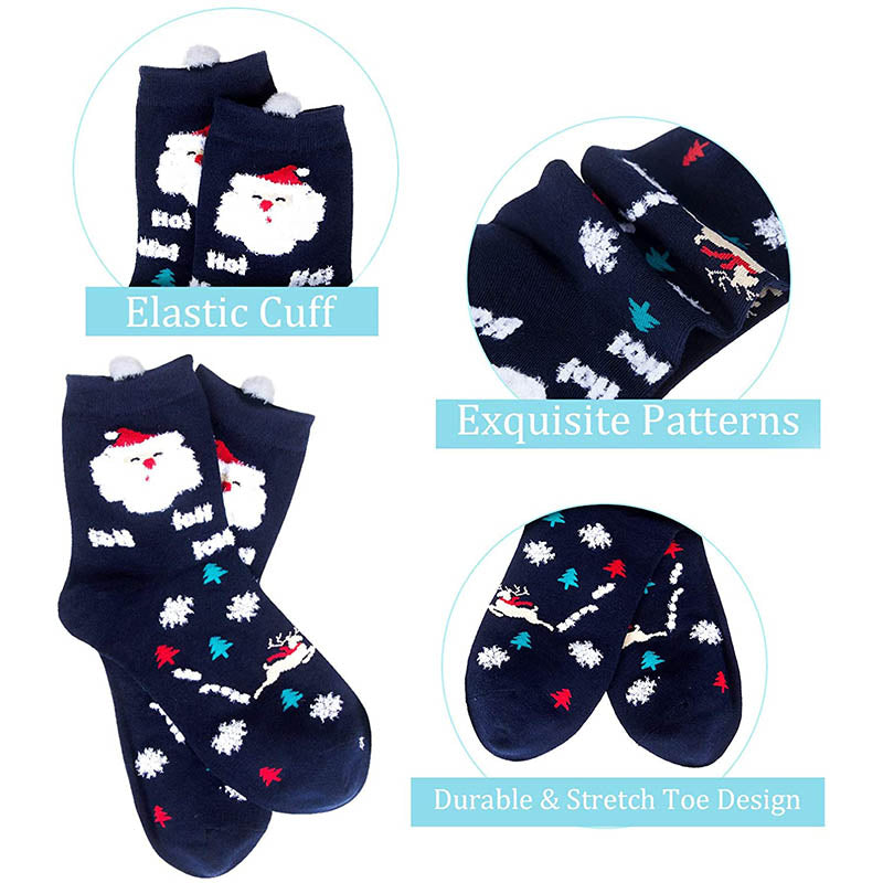 Womens Christmas Socks Cozy Fun Christmas Cotton Socks novel Gifts