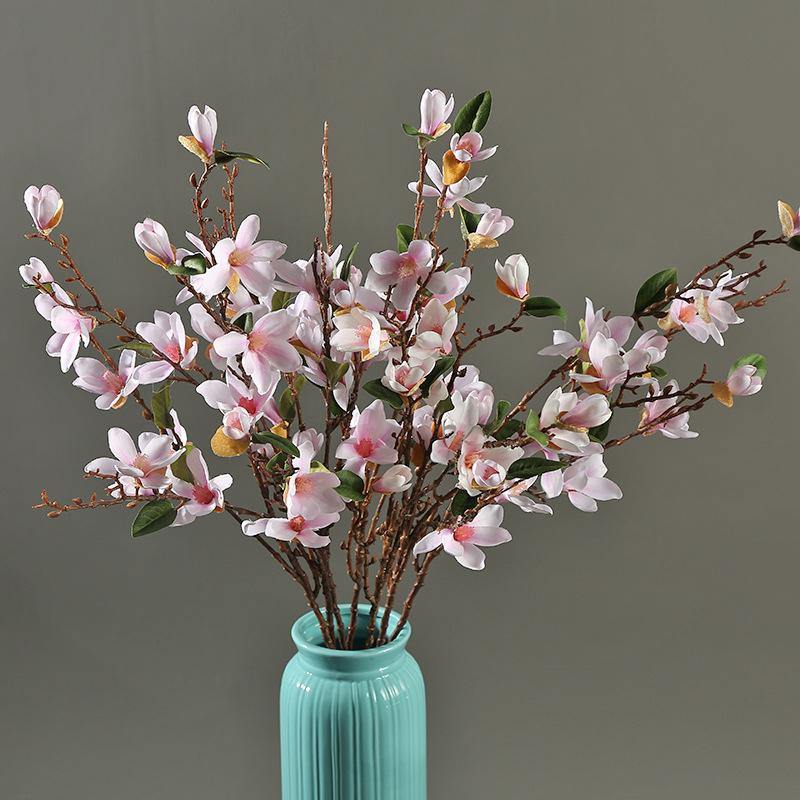Artificial Magnolia Bouquet Fake Flower For Wedding Home Decoration - CHALIER