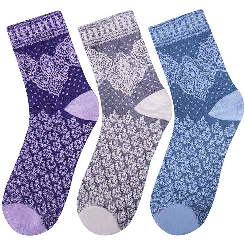 Womens Fun Socks Vintage Socks 5 Pairs Print Socks Gift