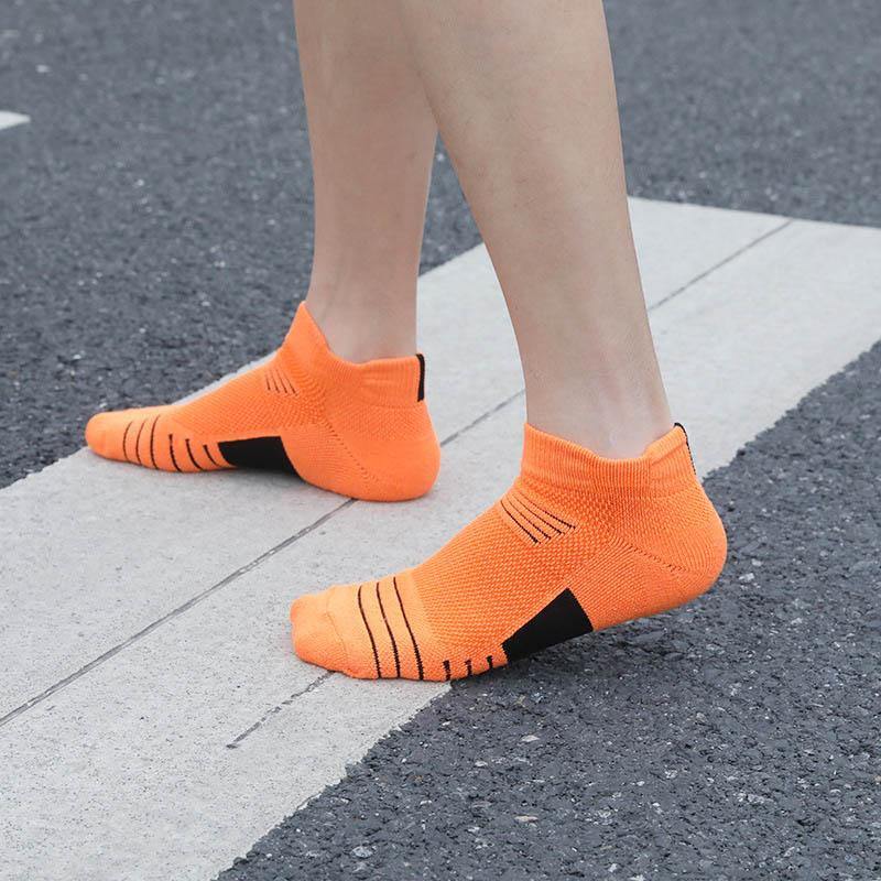 Mens Marathon Socks Set Short Athletic Ankle Non-slip Running Basketball Socks 5 Pairs - CHALIER