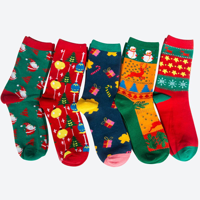 Womens Christmas Socks Cozy Fun Christmas Cotton Socks novel Gifts