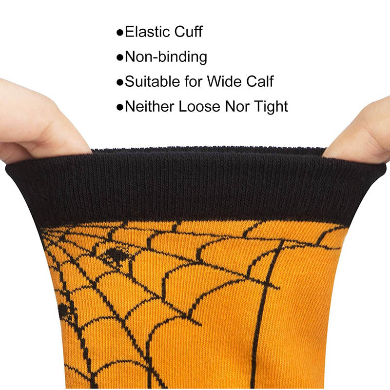 Women Socks Crazy Fun Socks Cozy Cotton Socks Orange Socks