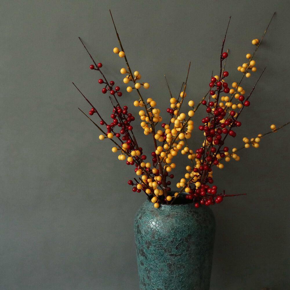 Artificial Holly Artistic Fake Holly Branches For Home Office Art Decoration - CHALIER