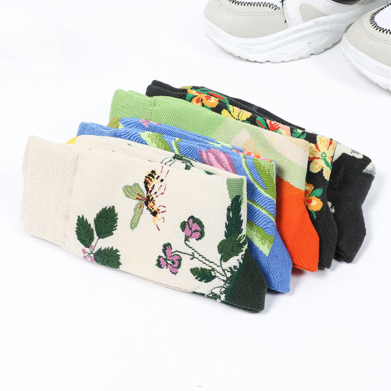 Chalier Mens Casual Crew Art Socks Set