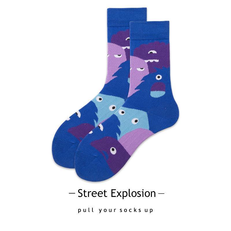 Unisex Fashion Hip Hop Skateboard Socks Soft-Breathable Cotton Athletic Sports Socks - CHALIER