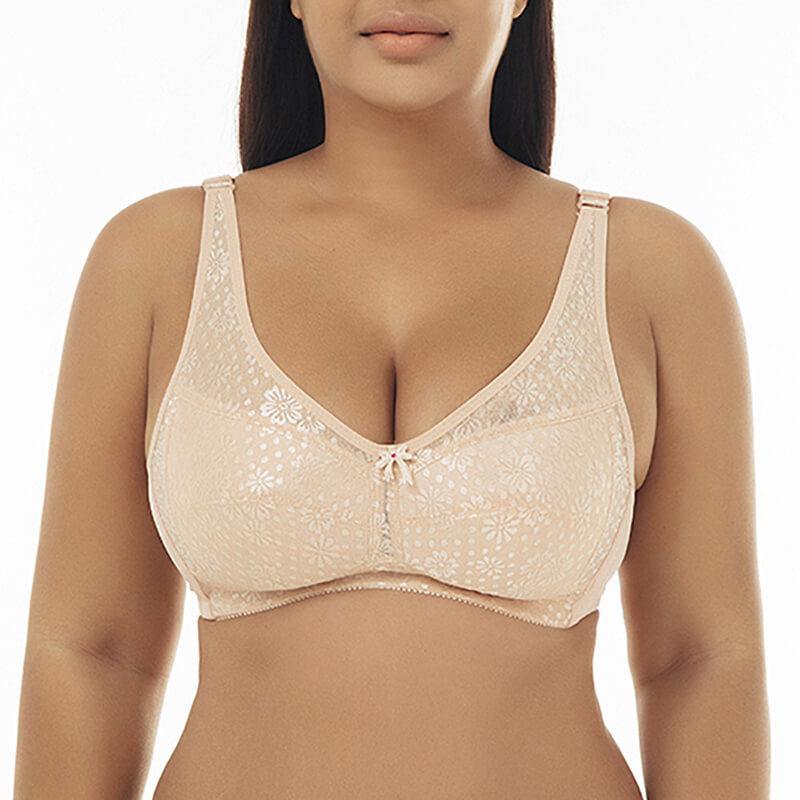 Womens Plus Size Comfort Ultimate Lift and Support Wire Free Bra - CHALIER