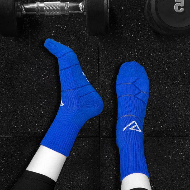 Mens Athletic Thickened Socks Unisex Sports Running Hiking Breathable Socks Set 5 Pairs - CHALIER