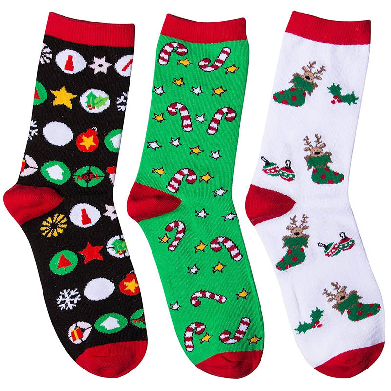 Womens Christmas Socks Cozy Fun Christmas Cotton Socks novel Gifts