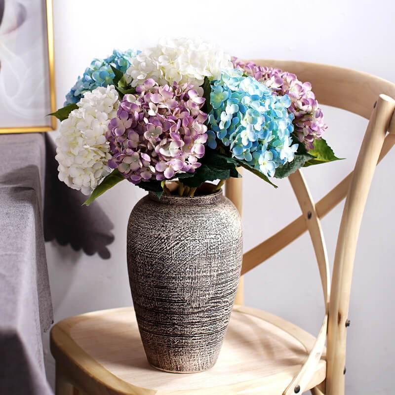 Artificial Hydrangea Fake Flowers Home Wedding Decoration Floral Ornaments - CHALIER
