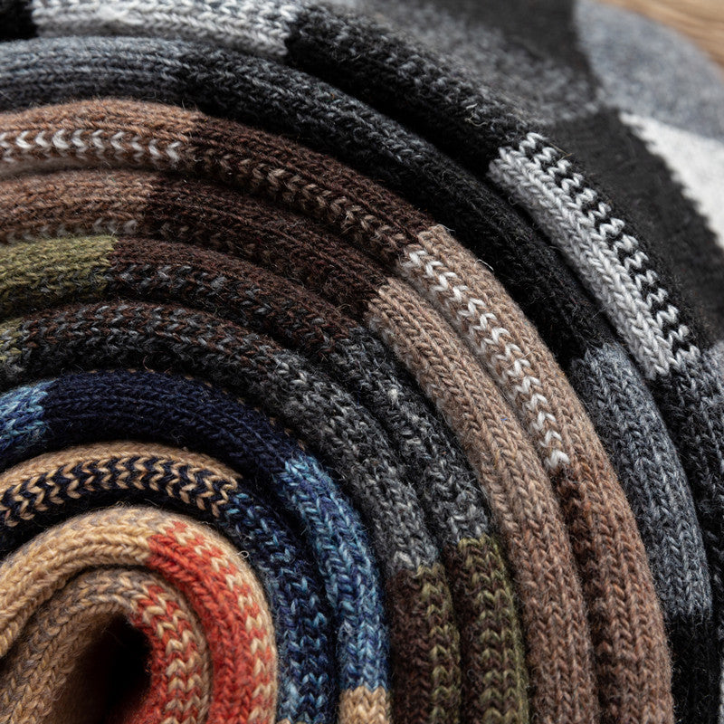 Chalier Mens Casual Crew Cushioned Lattice Socks