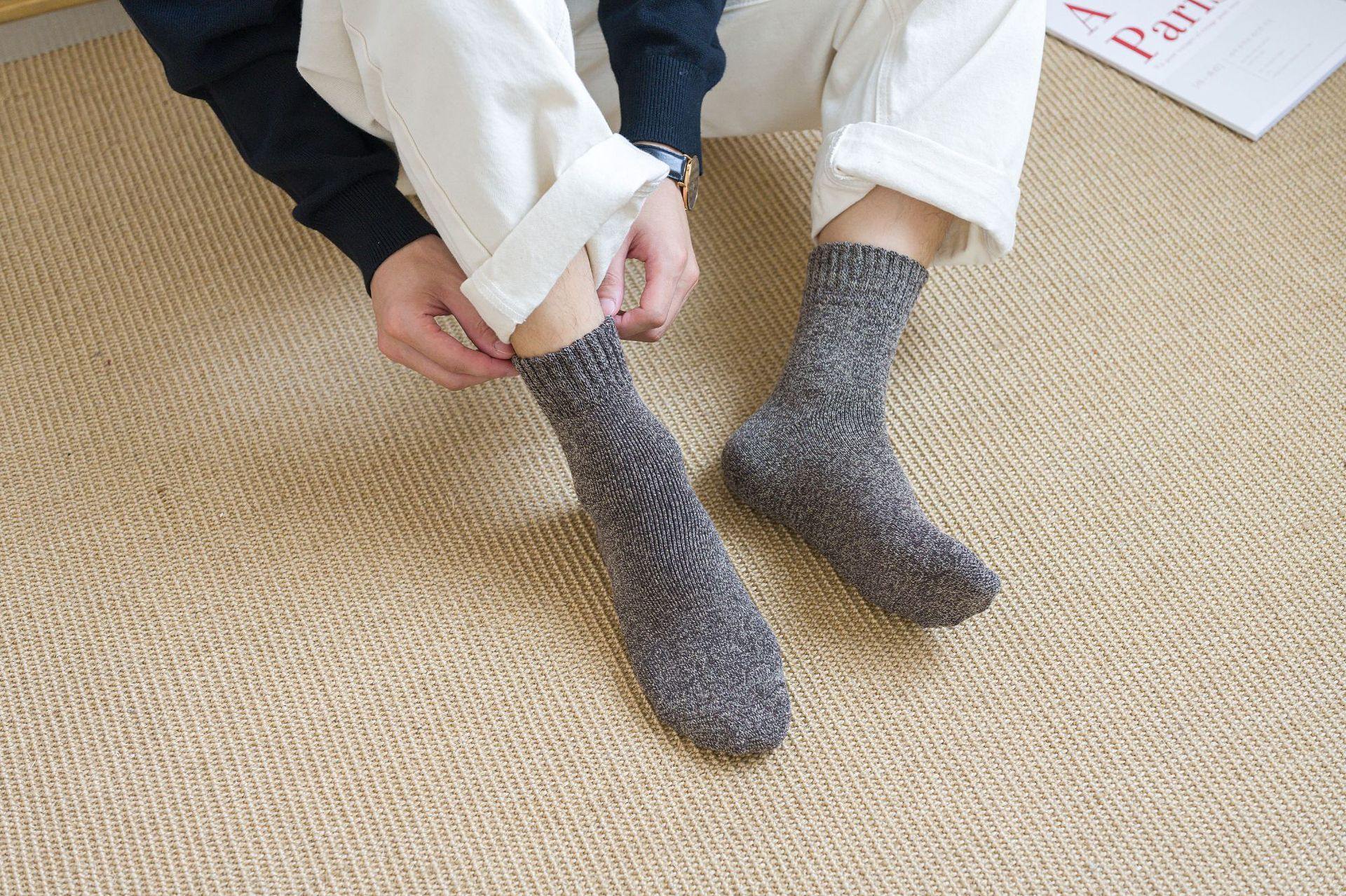 Chalier Men Casual Socks Thicken and Warm 5 Pack - CHALIER