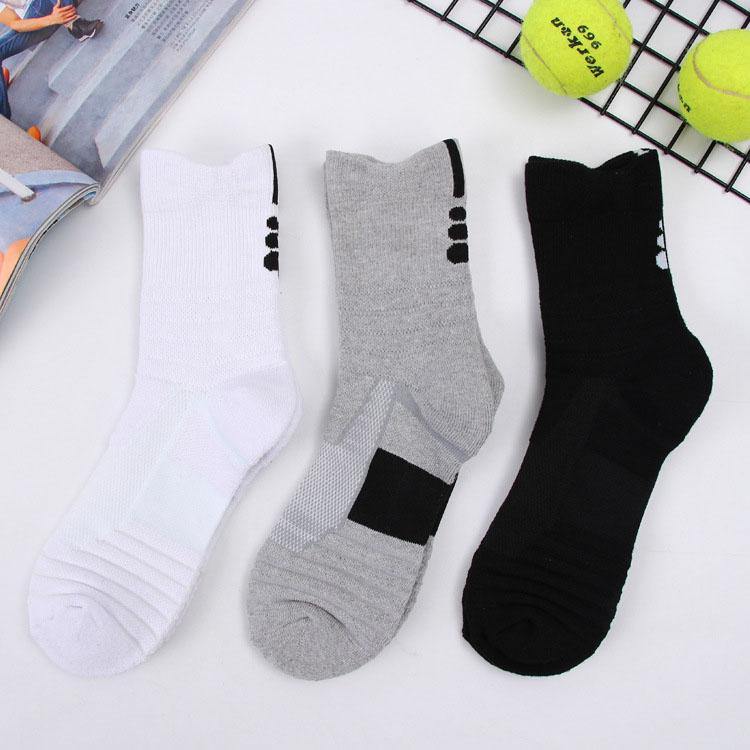 Mens Crew Athletic Elite Socks Set Outdoors Walking/Running/Hiking Socks Non-slip Absorbing Sweat Socks - CHALIER