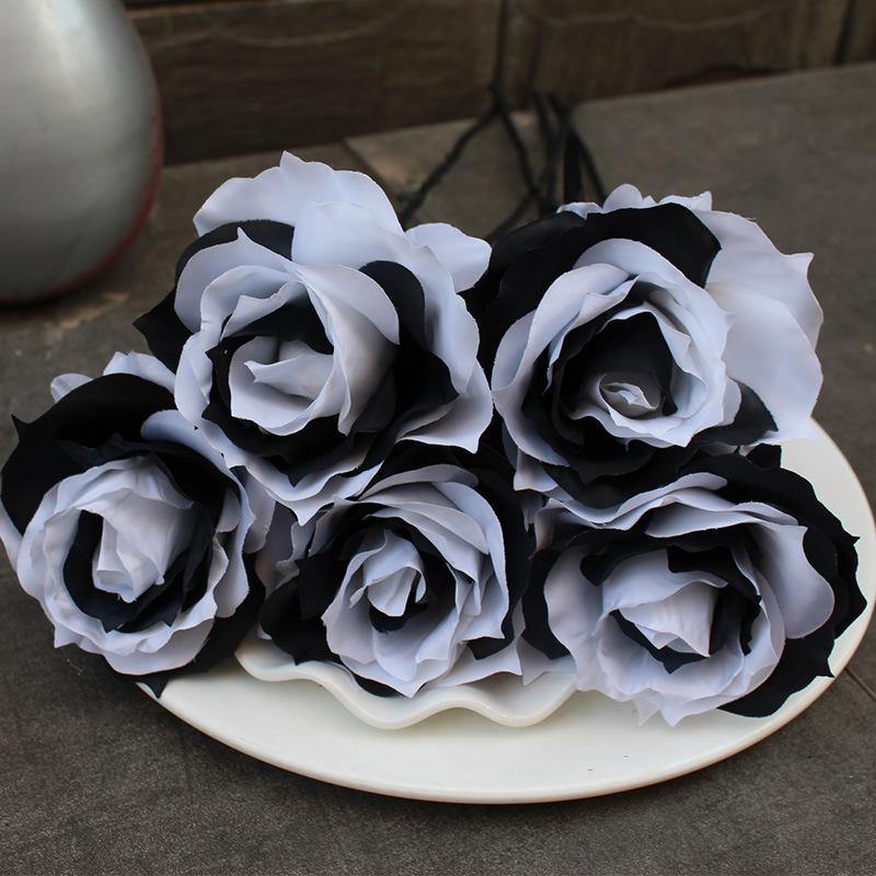Artificial Flowers Roses Silk Flowers Blossom Fake Long Stem Artificial Roses for Home Wedding Decorations - CHALIER