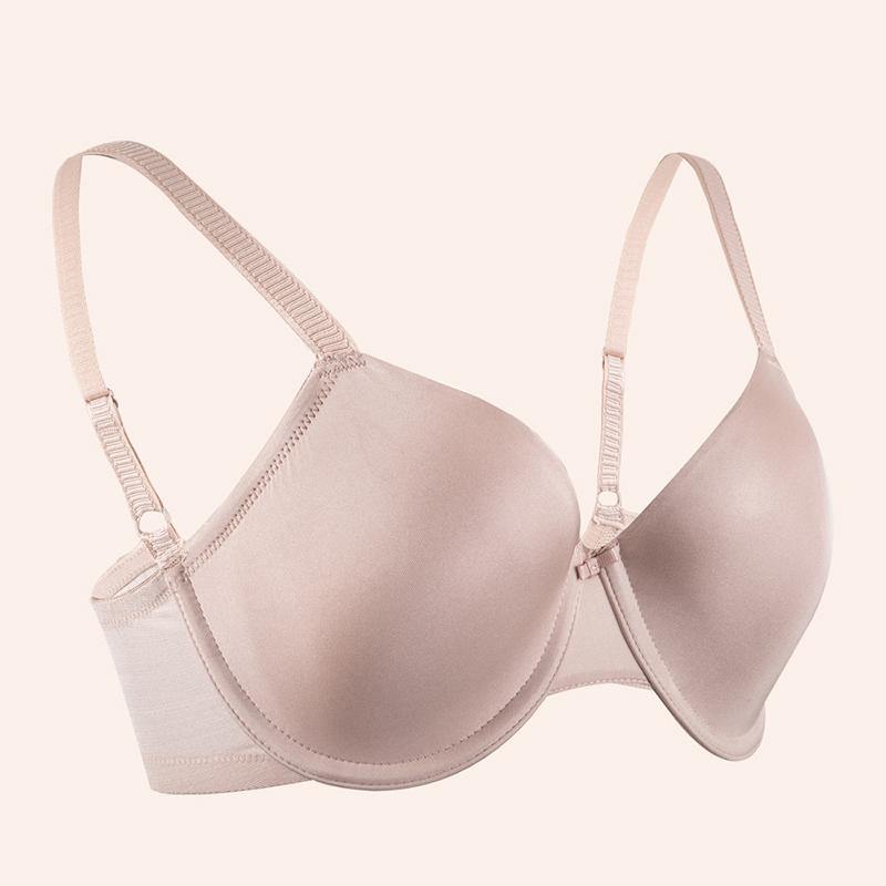 Ultra-thin Womens Solid Plus Size Girl Bra Smooth Silk Classic Underwire Lingerie Full Coverage - CHALIER