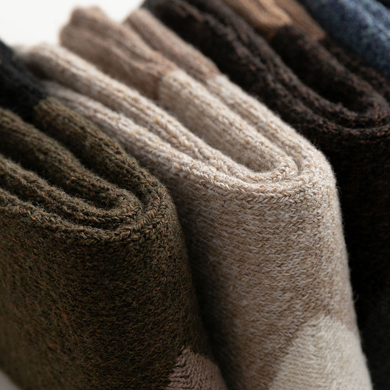 Chalier Mens Casual Crew Cushioned Color Matching Socks