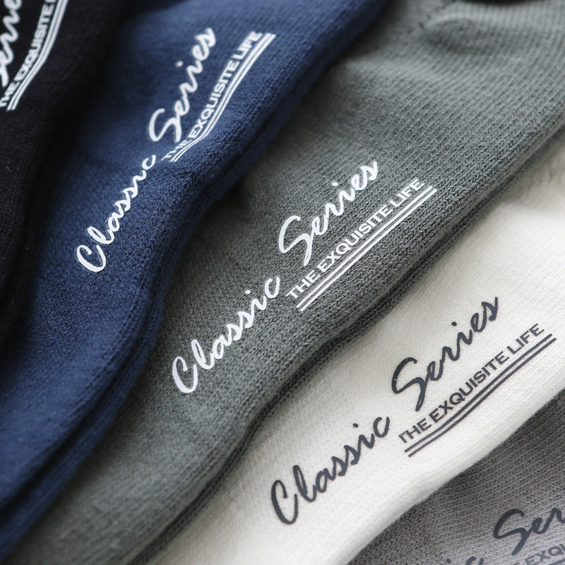 Chalier Men Sports Ankle Socks Mesh Navy Blue Cotton Breathable Socks