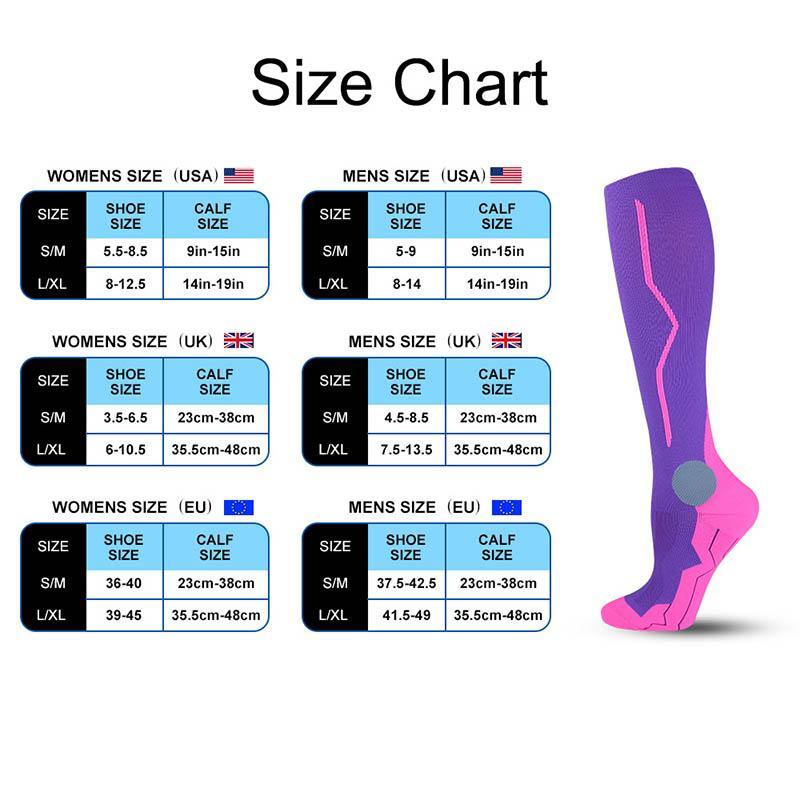 Compression Socks for Men and Women Stretch Sports Gym Socks Unisex Stockings - CHALIER
