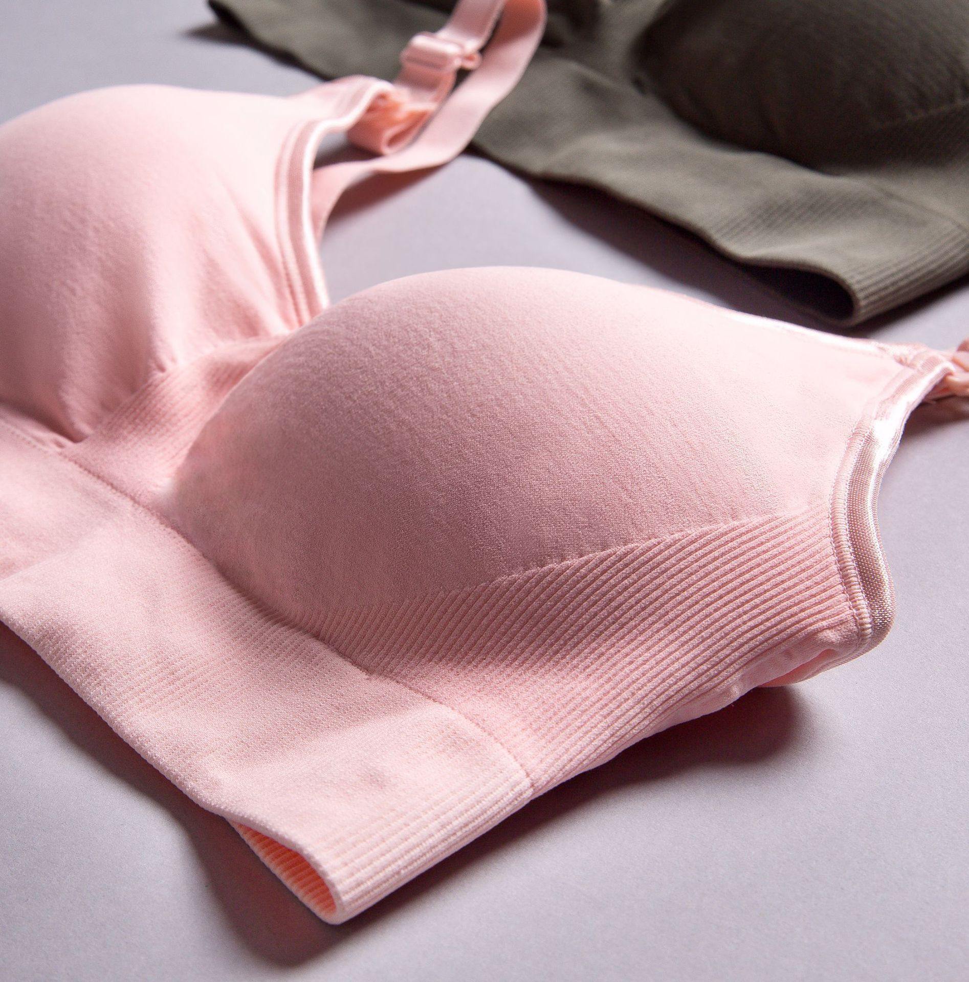 Womens Seamless Full Coverage Nursing Bra Wirefree Smoothing Simple Breastfeeding Maternity Bra - CHALIER