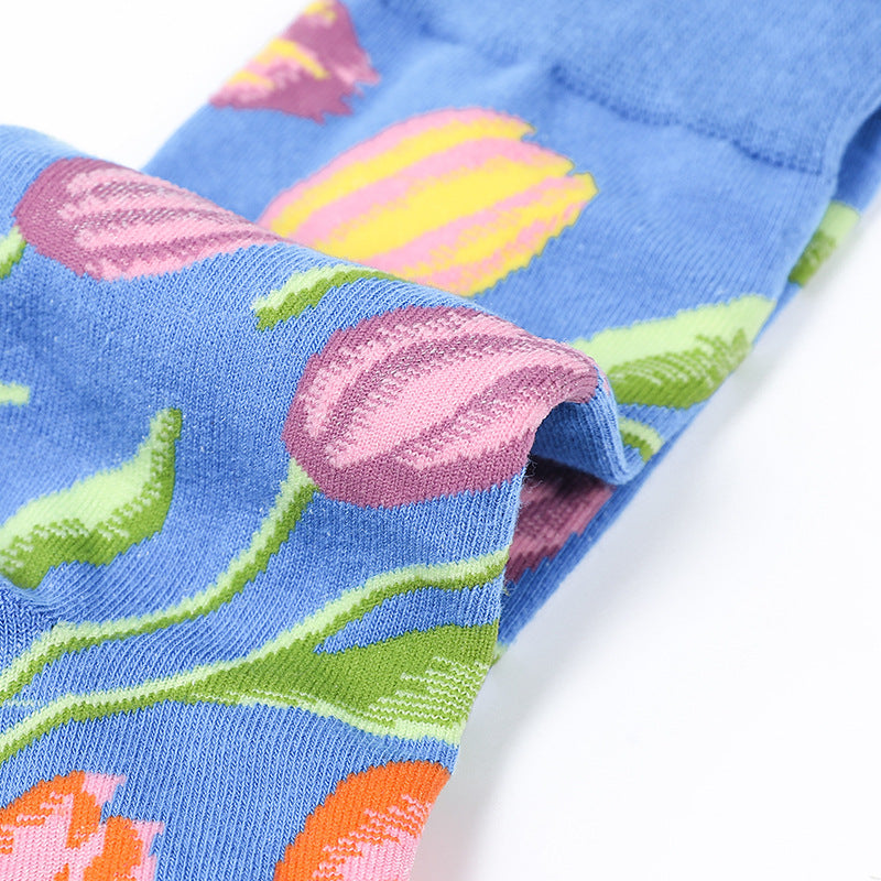 Chalier Mens Casual Crew Art Socks Set