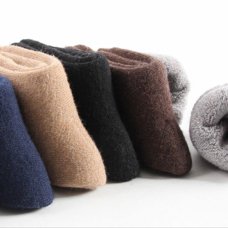 Mens Winter Crew Wool Warm Thickened Socks 6 Pairs - CHALIER