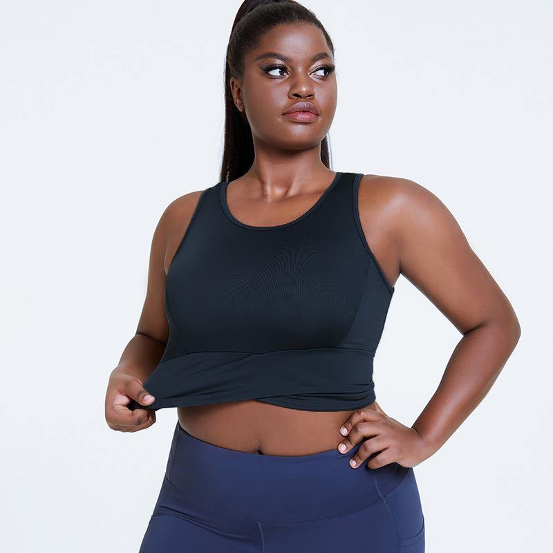 Women Plus Size Sport Bra Yoga Running Gym Workout Fitness Athletic Comfort Support Bra - CHALIER