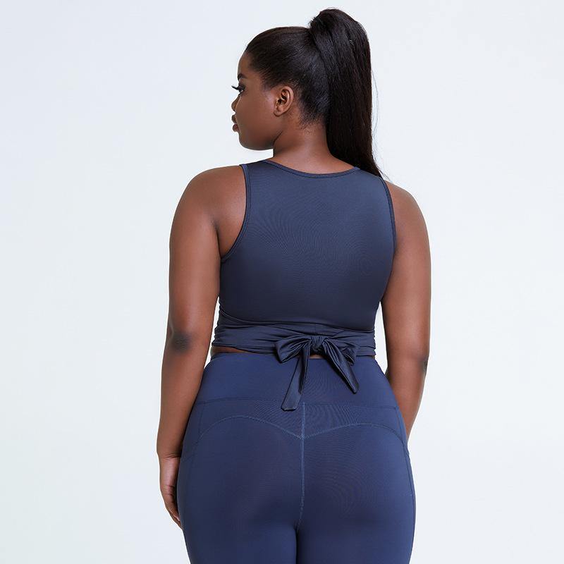 Women Plus Size Sport Bra Wireless Beauty Back Bounce Control Breathable Sport Bra Yoga Workout Fitness - CHALIER