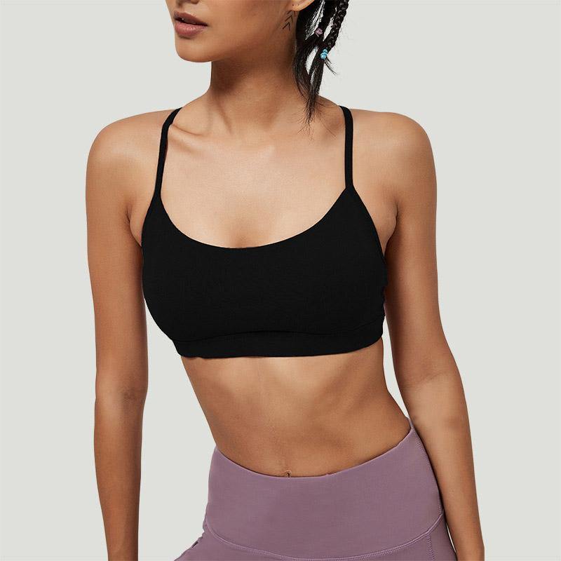 Womens Sports Bra Shockproof Push Up Beauty Back High Impact Bras Yoga Fitness - CHALIER