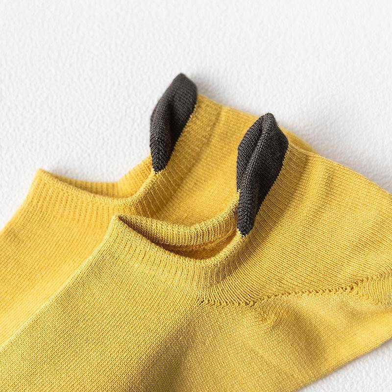 Womens Socks 10 Pairs Solid Color Socks Novel Fun Cute Cotton Ankle Socks - CHALIER