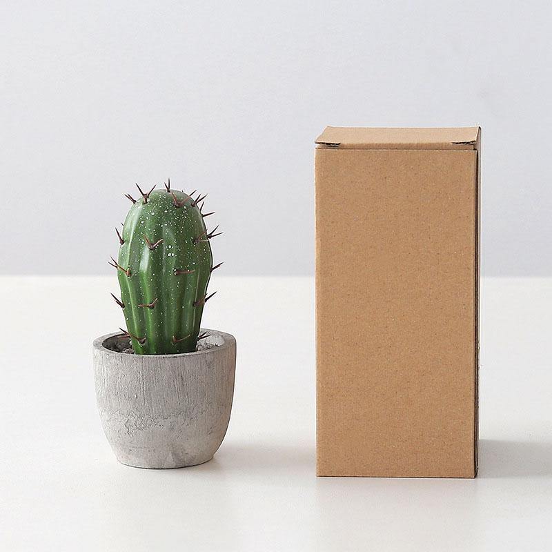 Artificial Plant Fake Mini Potted Fake Cactus Desktop Home Decor - CHALIER