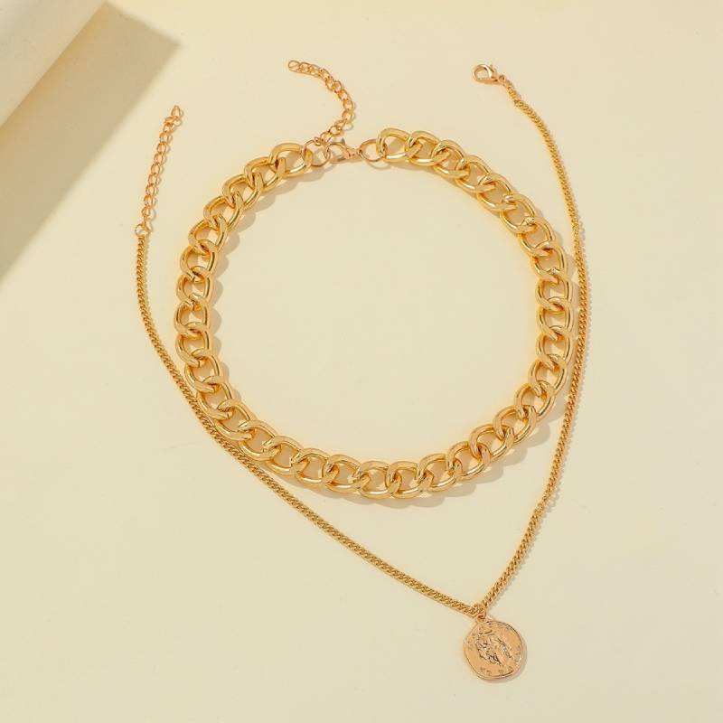 Female Hot Layered Necklaces Women Gold Choker Design Jewelry