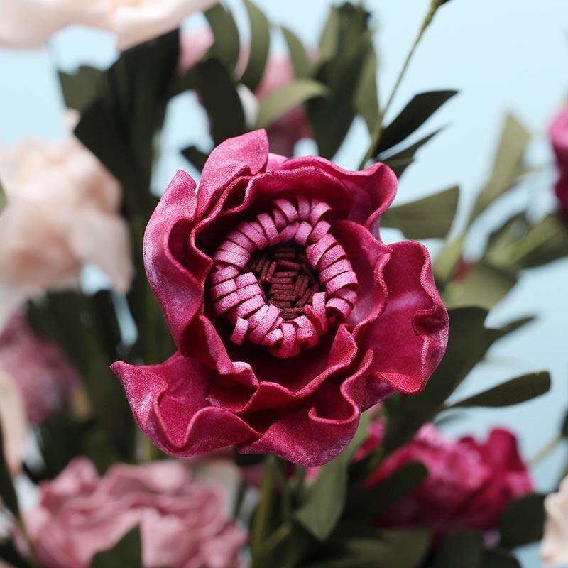 Bouquets Artificial Flowers Environmental Protection PE Leather Fake Flowers Rose Combo Home Decor Gift - CHALIER