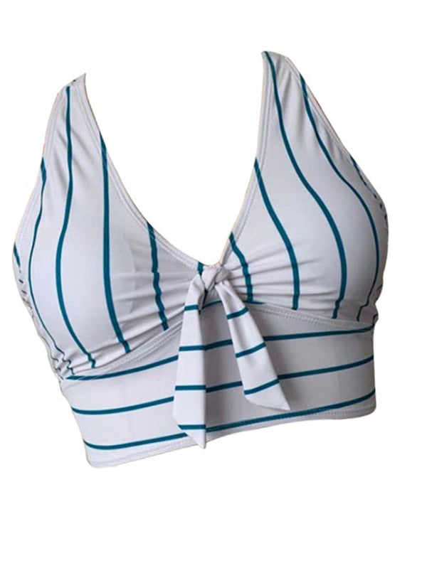 Women's Sunflower Prints Halter Bikini Two-Piece Swimsuits V-Neck