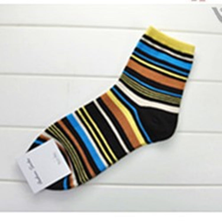 Men's Casual Socks Colorful Stripes 5 Pack