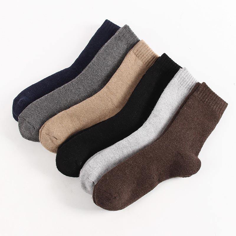 Mens Winter Crew Wool Warm Thickened Socks 6 Pairs - CHALIER