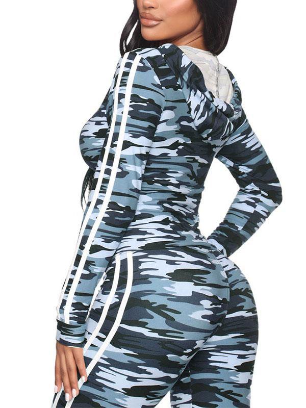 Women's Sports Outfit Floral Prints Long Sleeve Coat&Pants Set - CHALIER