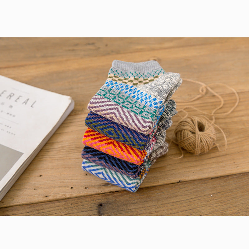 Men's Ankle Socks Retro Style 5 Pack