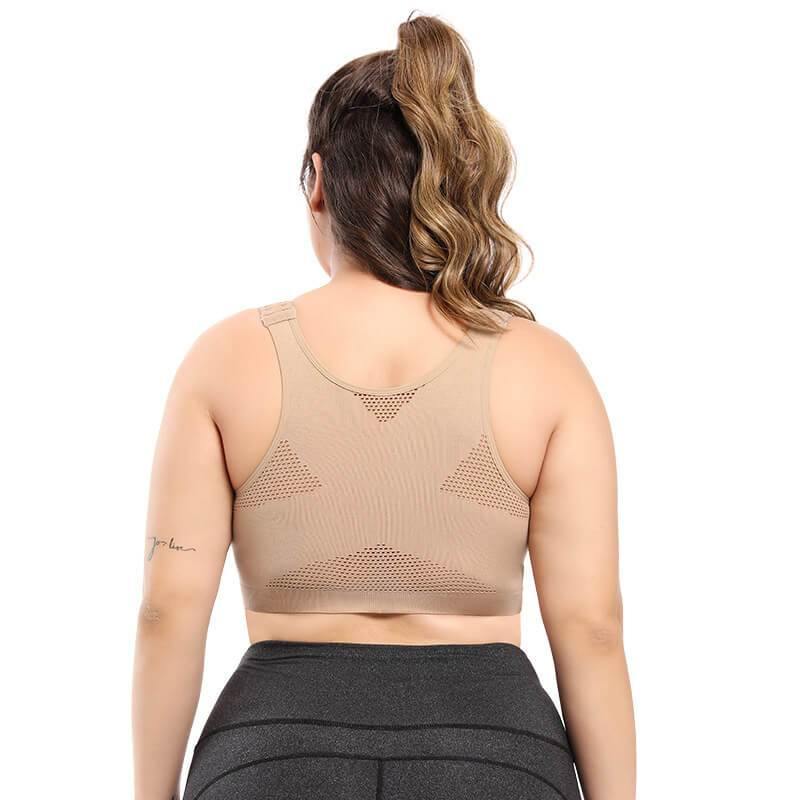 Women Plus Size Sports Bra Front Closure Nursing Bra Shaping And Correcting Posture Bra - CHALIER
