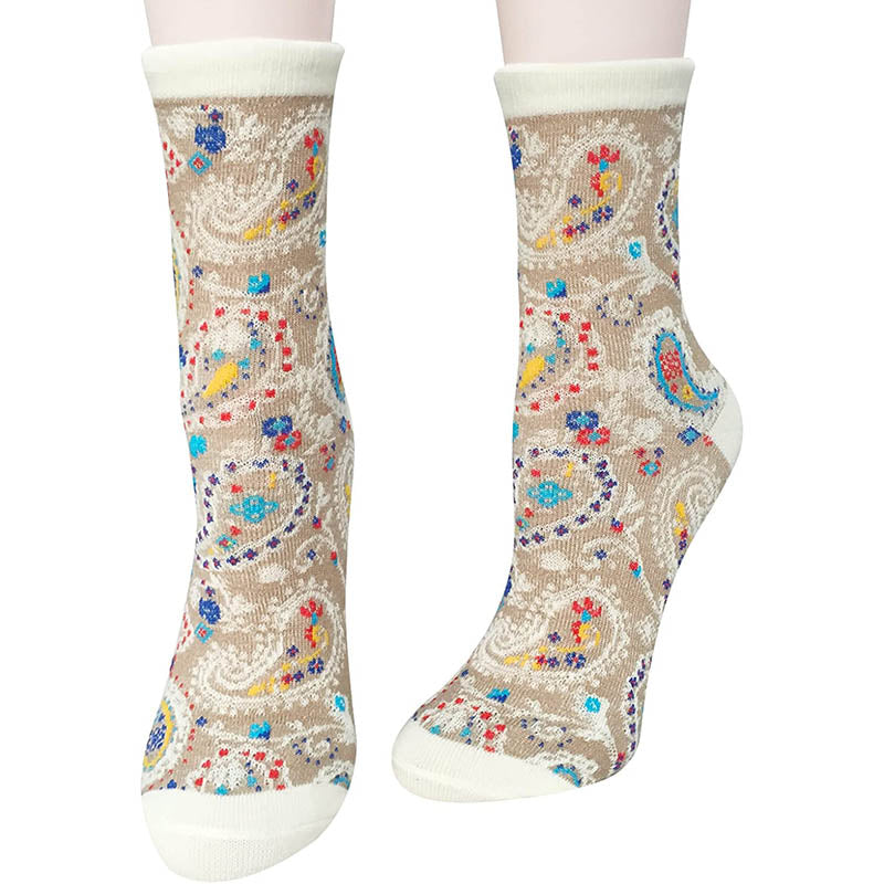Womens Fun Printed Socks Vintage Cotton New Exotic Socks