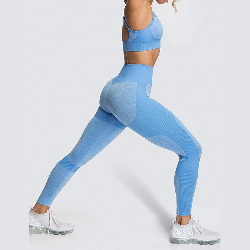 Womens Lace-up Sports Padded Seamless Workout Bra Yoga Running Fitness Bras/Leggings/Suit - CHALIER