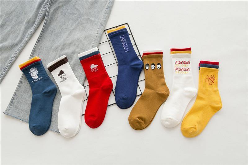 Chalier Men Casual Crew Socks Fashion 7 Pack Socks Set - CHALIER