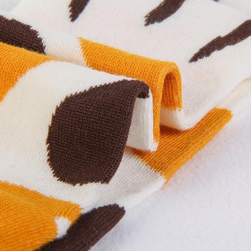 Womens Cute Socks Animals Cat Claw Pattern Socks Novel Fun Cotton Socks Set 4 Pairs - CHALIER