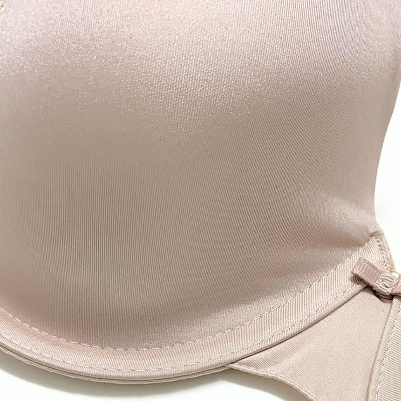 Ultra-thin Womens Solid Plus Size Girl Bra Smooth Silk Classic Underwire Lingerie Full Coverage - CHALIER