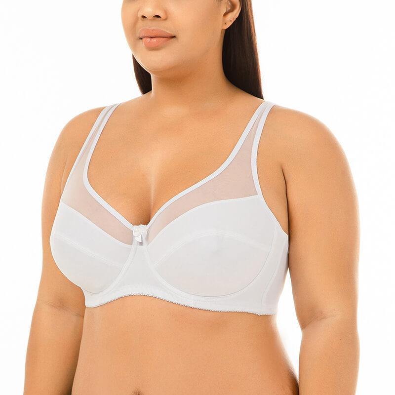 Women's Plus Size  Push Up Comfort Strap Satin Padded Bra - CHALIER