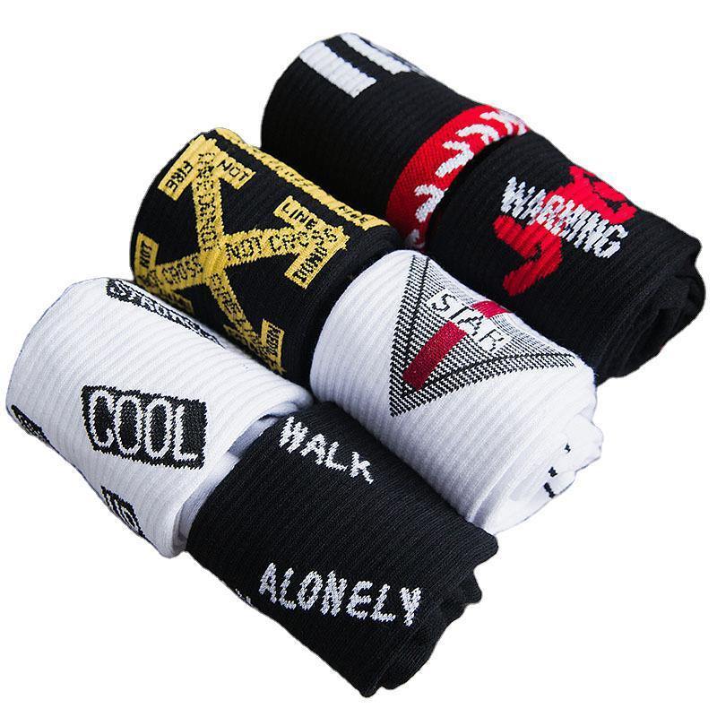 Chalier Men Athletic Socks Hip Hop Style 6 Pack - CHALIER